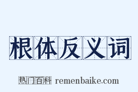 根体反义词是什么意思的图片
